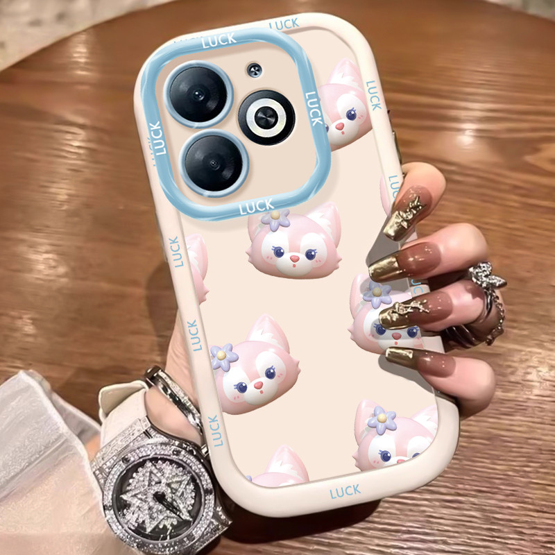 เคสสำหรับ Infinix Hot 40i เคสโทรศัพท์สุนัขจิ้งจอกกระต่ายซิลิโคนกันกระแทก