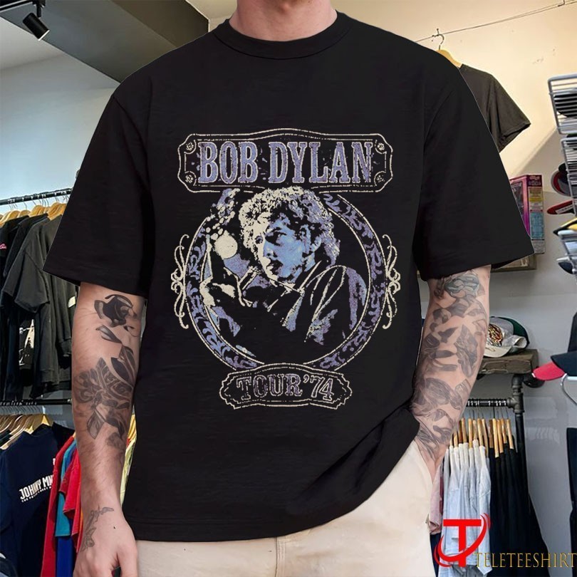 Bob Dylan Tour 74 เสื้อยืด New Christmas Funny Fashion Retro Style