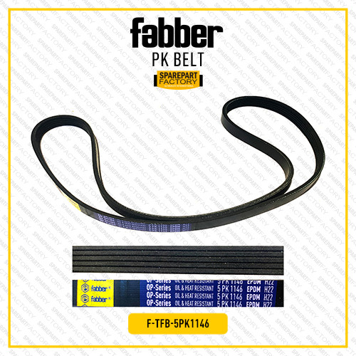 Fanbelt Fanbelt V เข็มขัดไดชาร์จ สายพานพัดลม Honda HRV 1.5/City/Jazz GK5 5PK1146 FABER