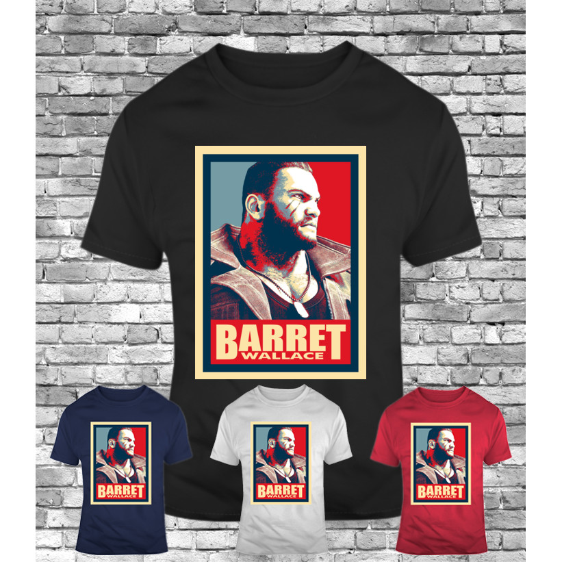 Barret เสื้อยืด FF7 เกม Final Fantasy VII Remake Wallace ของขวัญเกมตลก Tee