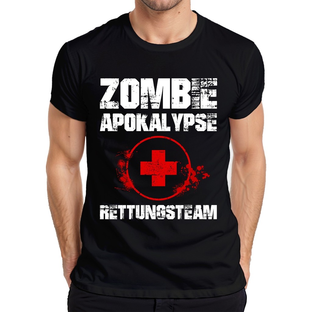 Zombie Apocalypse Rescue Team Paramedic Emergency First Aid Blood Mens T-Shirt