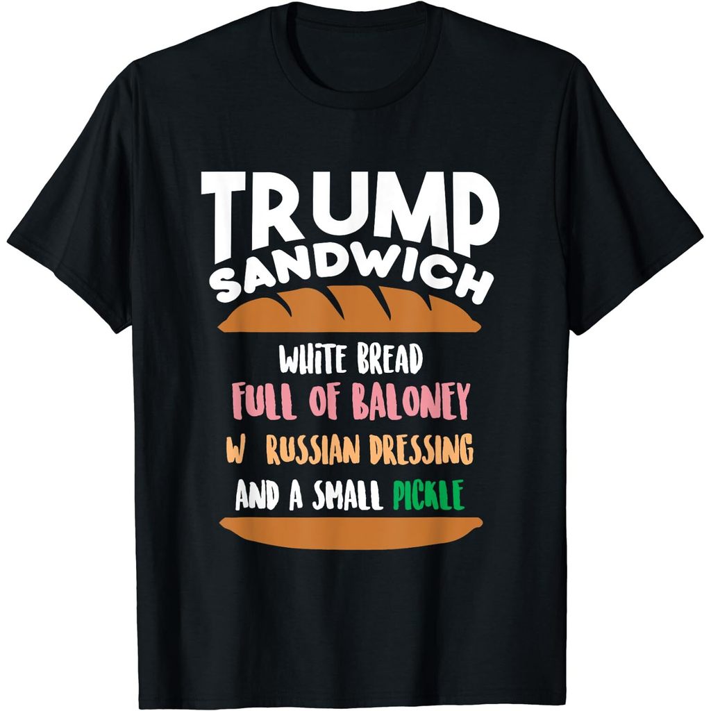 ใหม่ล่าสุดตลก Trump Sandwich Anti-Trump Impeachment เสื้อยืด