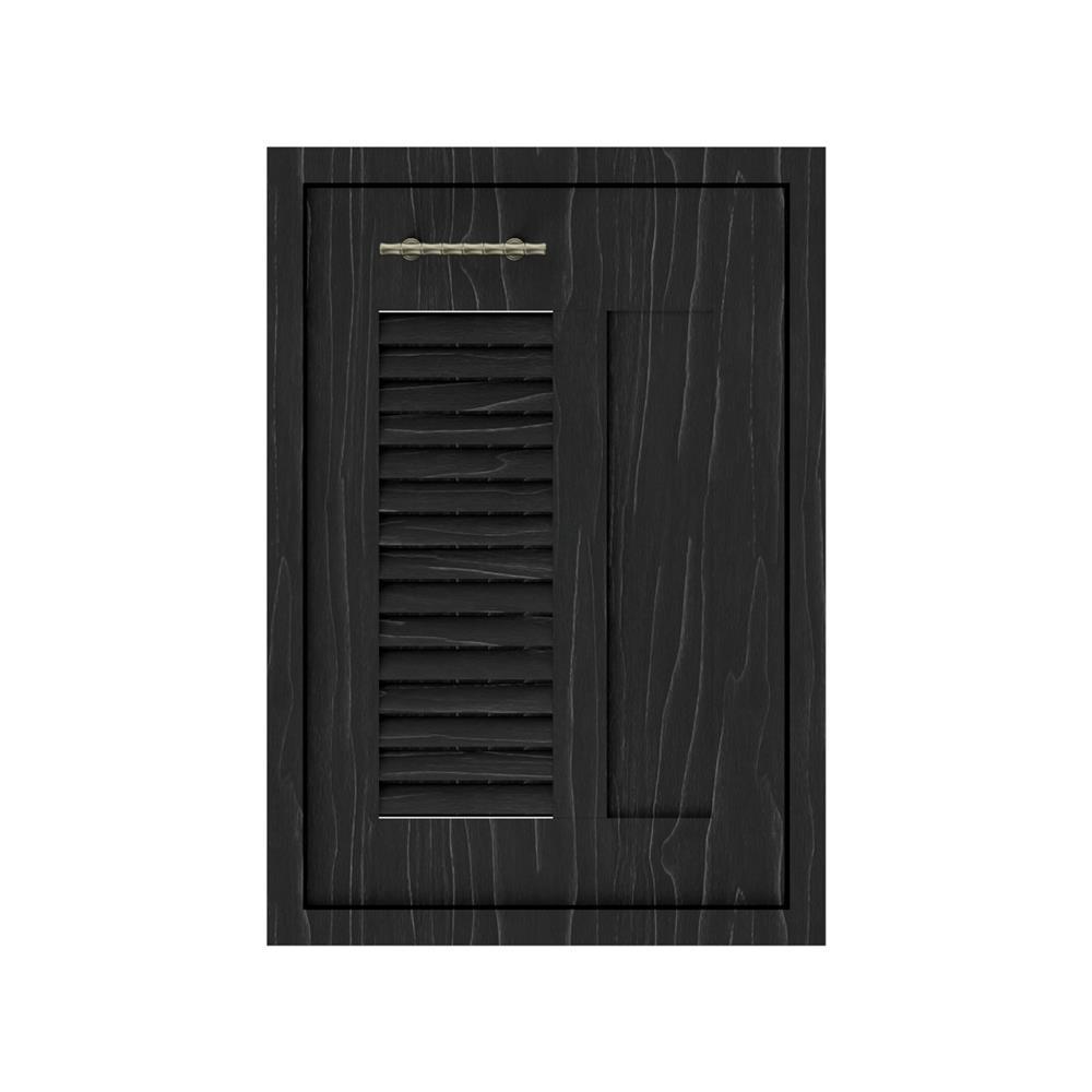 HomePro บานซิงค์เดี่ยวเกล็ดผสม  GLORY OAK 43x63 ซม. สีดำ แบรนด์ JUPITER