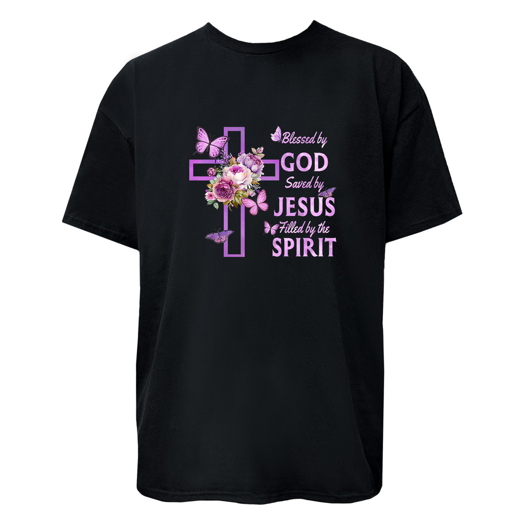 Blessed By God Saved By Jesus Graphic T-Shirt / Hoodie / Sweatshirt Christ Shirt