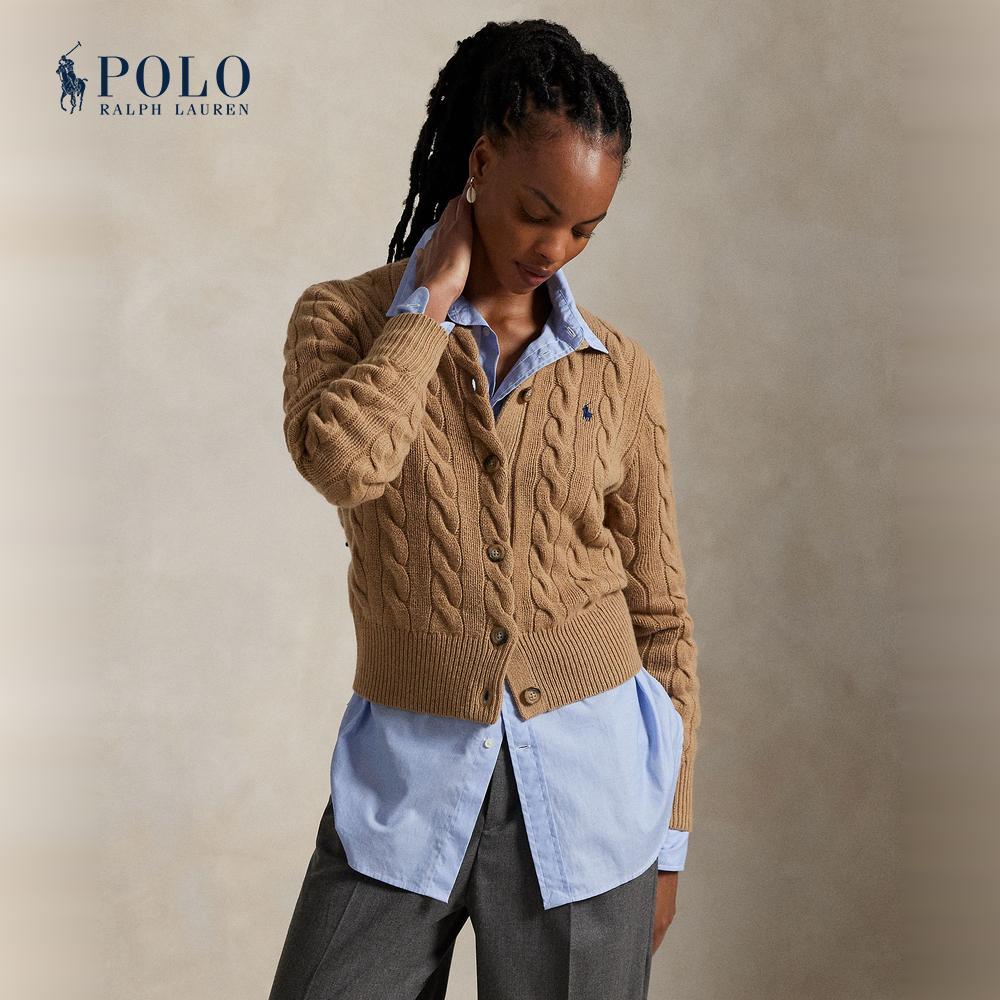 Polo Ralph Lauren เสื้อคาร์ดิแกนผู้หญิง รุ่น WMPOSWENDW20430 สีเบจ