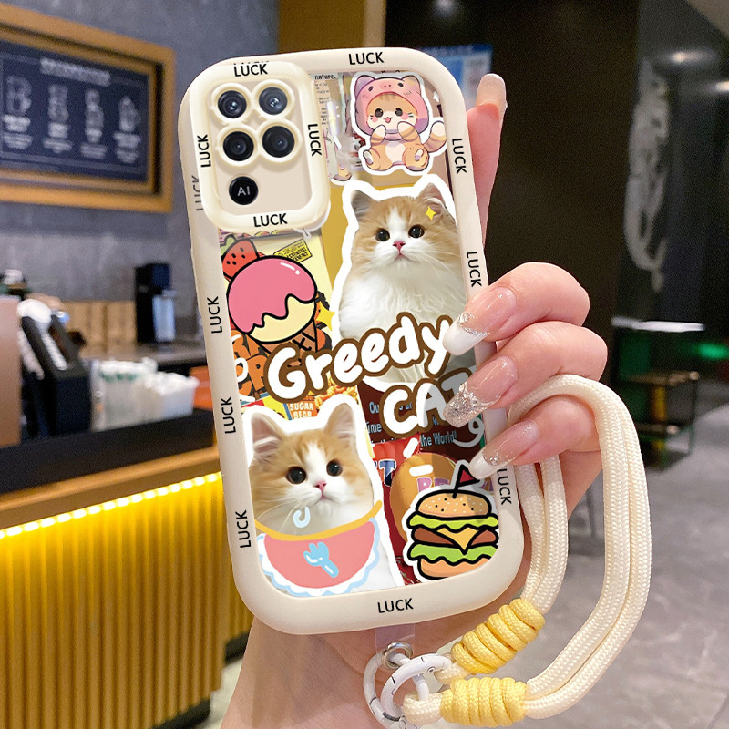 ปลอก Hp สําหรับ OPPO A94 Reno 5F Reno5 F Reno 5 Lite F19 Pro Case Casing Ice cream burger pattern Ke