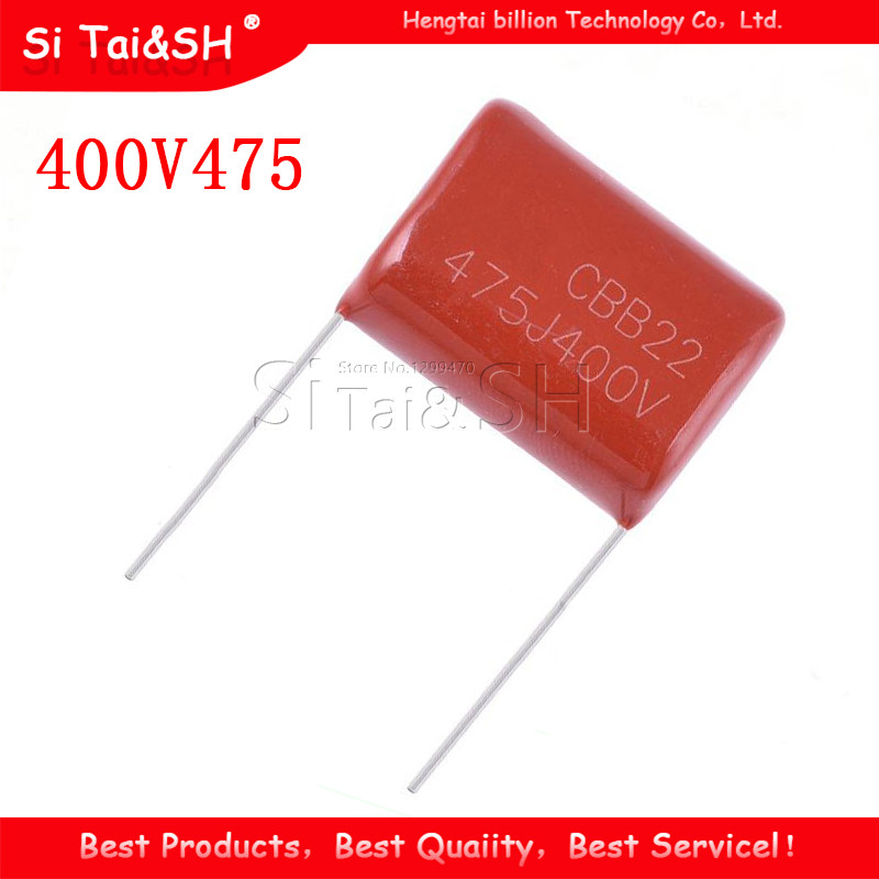 5PCS 400V475 400V 475 4.7UF ตัวเก็บประจุฟิล์มโพลีโพรพิลีน 25mm