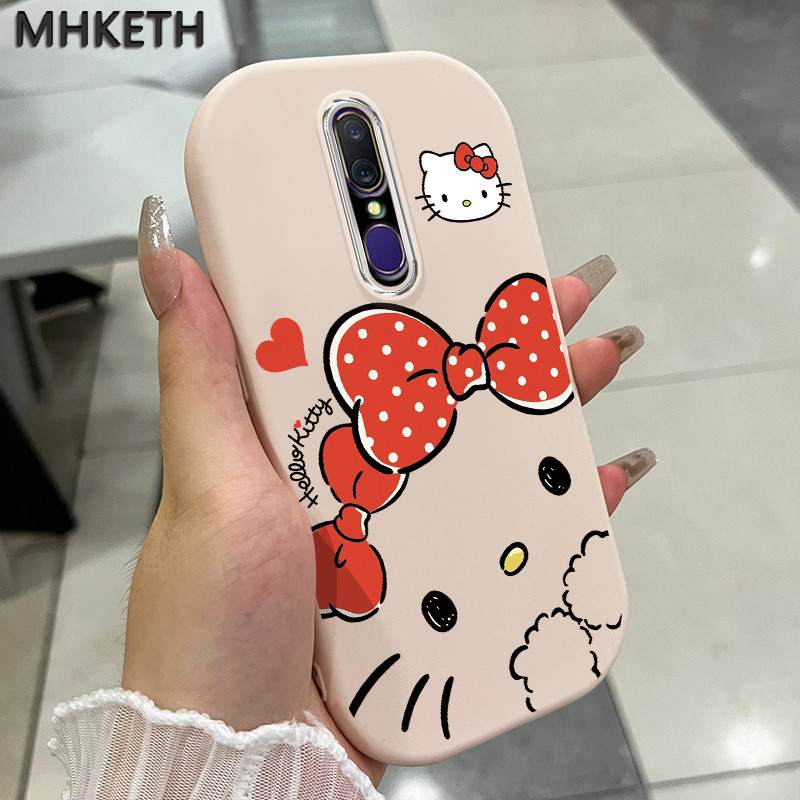 MHKETH เคสสำหรับ OPPO F11 F11 Pro A9 2019 A9X เคสโทรศัพท์ซิลิโคนของผู้หญิงลายแมวน่ารัก