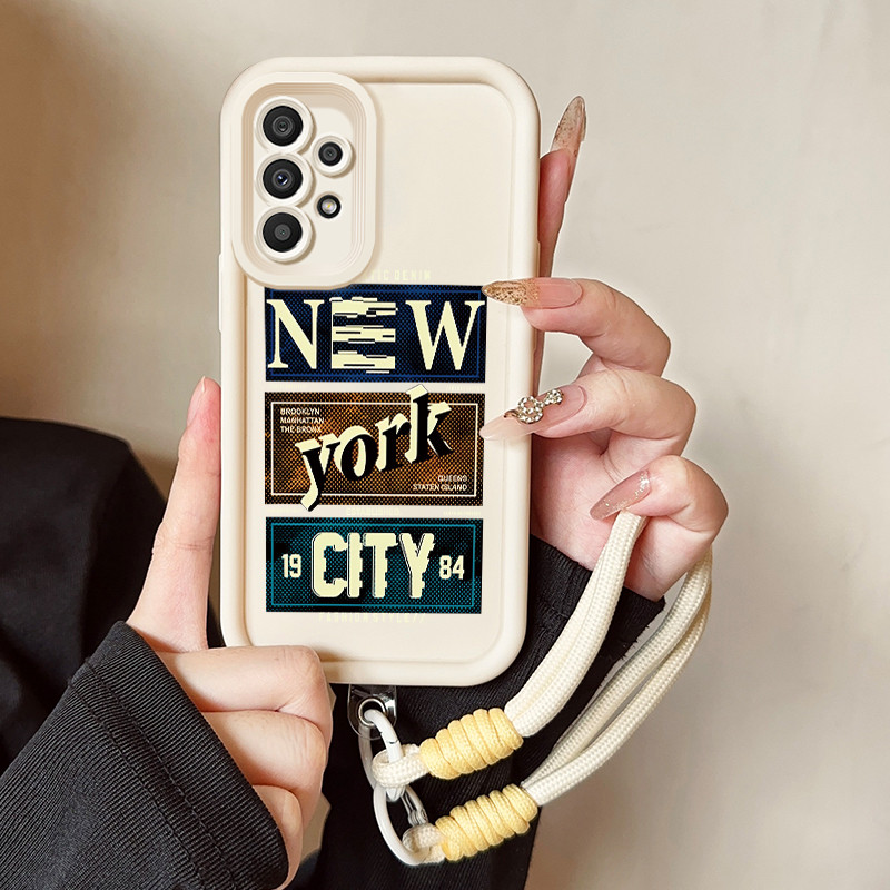 เคสสำหรับ Samsung Galaxy A52 5G A52s เคสโทรศัพท์แบบใหม่สามสีซิลิโคนสายคล้องกันกระแทก