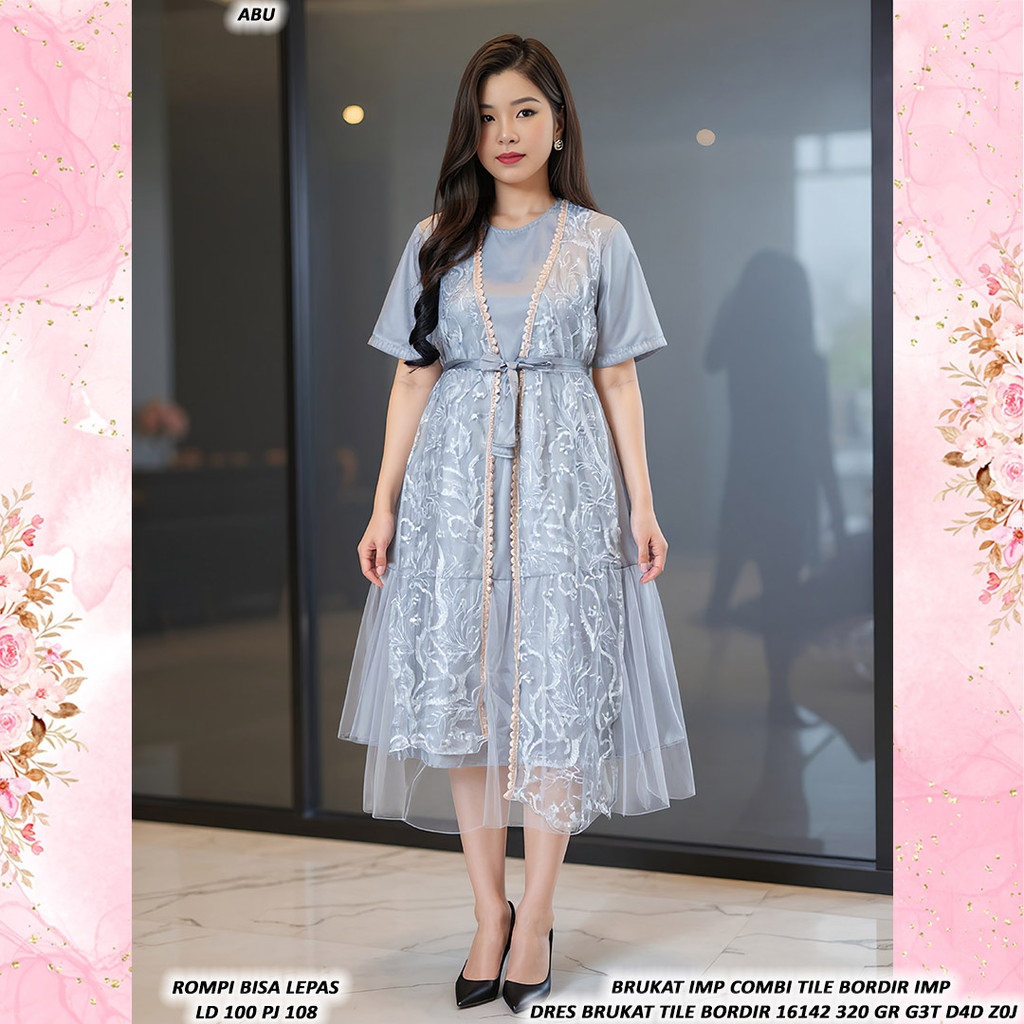 DRESS USED TILE EMBROIDERY 16142 320 GR G3T D4D Z0J Direct Order