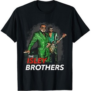 90s Casual Fashion Short Sleeve Isley Brothers - Plug Album Cover T-Shirt