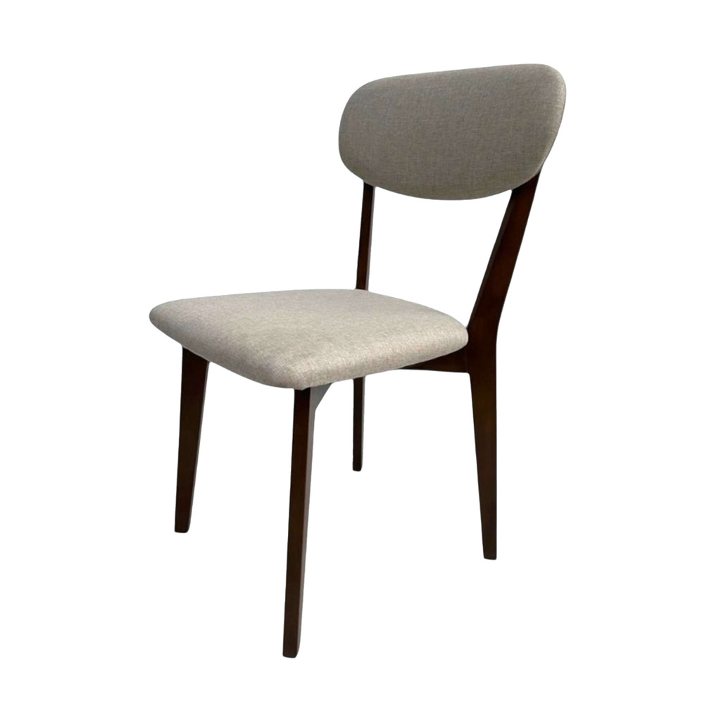 เก้าอี้ไม้ยางพารา KASSA รุ่น Kenzo สีครีม - น้ำตาล