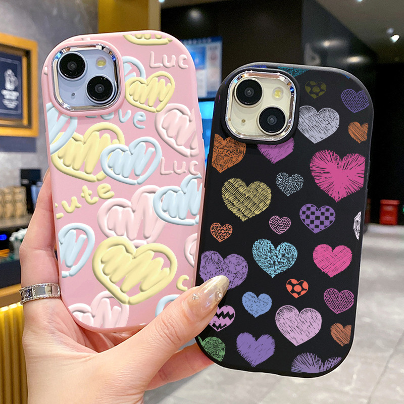 เคสสำหรับ OPPO Reno 7Z 5G Reno 8Z 5G Reno 7 Lite 5G Reno 8 Lite 5G เคสโทรศัพท์รูปหัวใจกันกระแทกกลมและอ้วน ราคา ถูกที่สุด ดีลบีเคเค แกลเลอรีภาพที่ 9