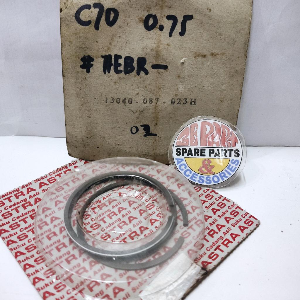 แหวน seher C70 MK2 MK3 087 Os 75 แหวนลูกสูบ seker Honda C70 ขนาด 75