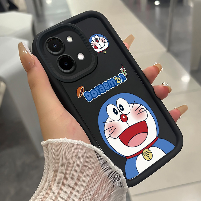 เคสสำหรับ VIVO Y28 2024 เคสโทรศัพท์แมวสามสีซิลิโคนกันกระแทก