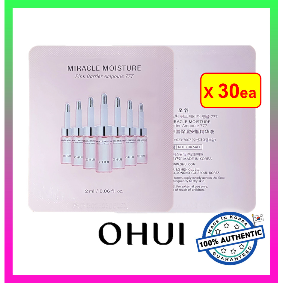 [O HUI] Miracle Moisture Pink Barrier Ampoule 777 (2ml x 30ea) #159