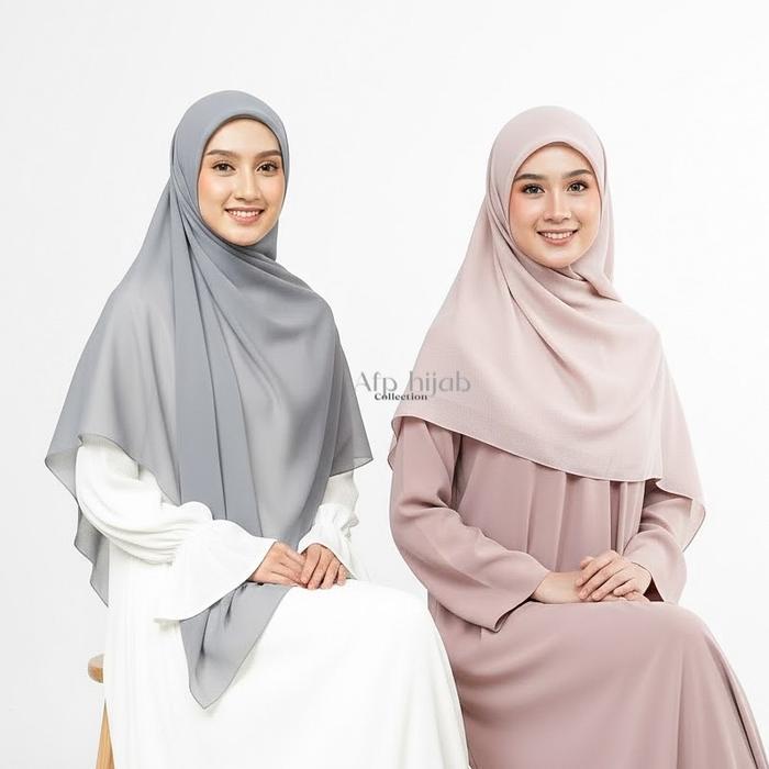 3P9U9- Afp Hijab - Safinah SyarI Basic Square Jumbo 140X140 Polycotton Premium Square Hijab