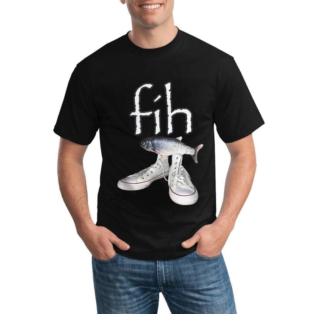 Fih รองเท้าปลาตลก Misspelled ปลา Meme Fih Calling อารมณ์ขันอเนกประสงค์ Plus ขนาดผ้าฝ้ายเสื้อยืดสําหร