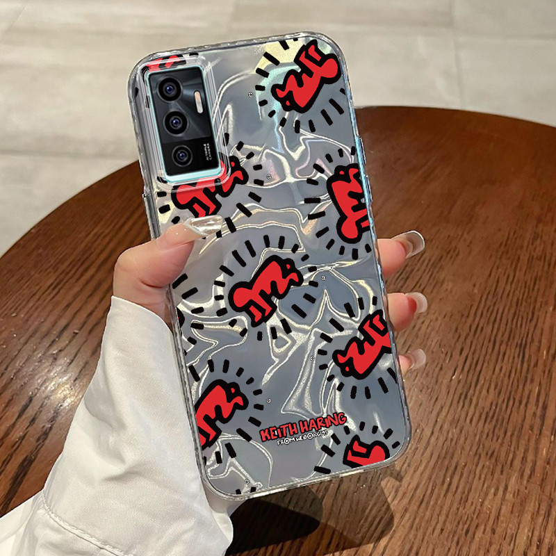 VIVO V23E 4G V23E 5G Y75 4G Case Casing Love Pattern Little Kids HP Transparent Case premium Phone C