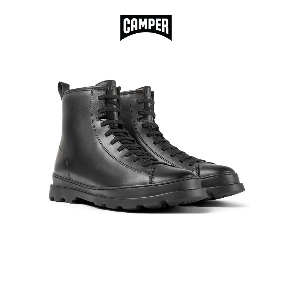 CAMPER รองเท้าบูทหนัง ผู้ชาย รุ่น BRUTUS สีดำ ( BOT - K300245-004 )
