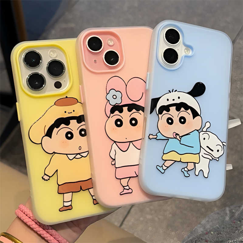 น่ารัก 2 In 1 Crayon Shin-Chan เคส Hp Samsung A37 A57 5G A07 A17 A06 A16 A56 A36 A35 A26 5G A05S A55