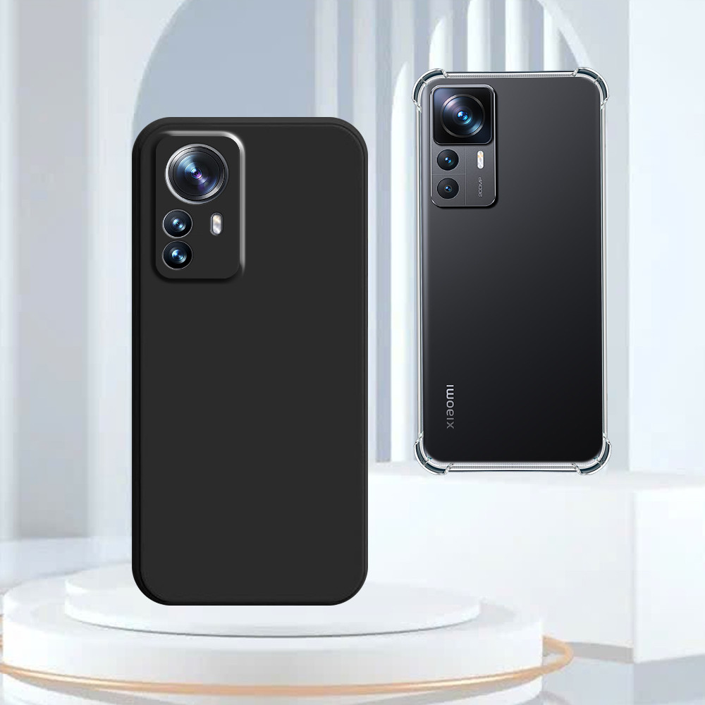 เคส Xiaomi Mi 12T / Mi 12T Pro ฝาครอบด้านในกันกระแทก tpu ยืดหยุ่นสีดํา