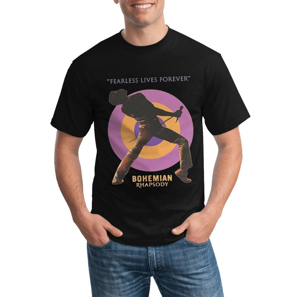 Queen Bohemian Rhapsody Film Fearless Cotton Tee พร้อม Classic Fit