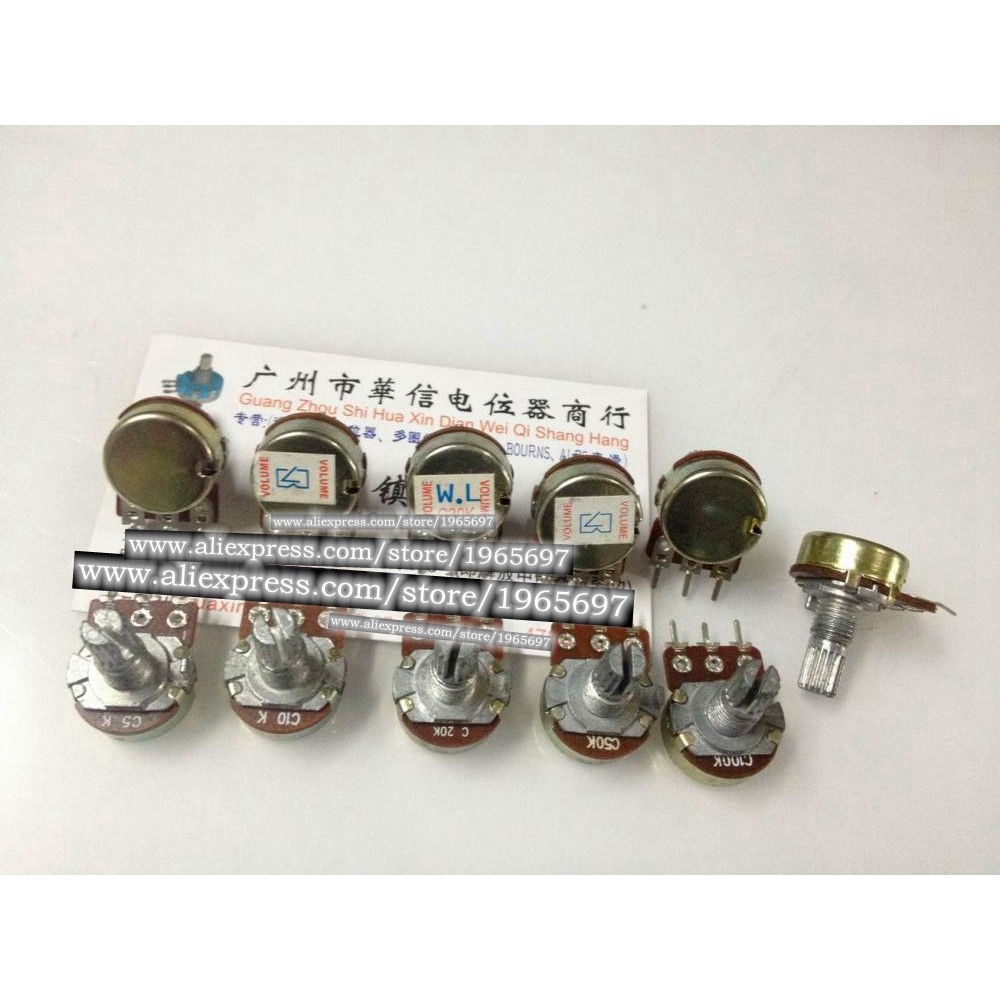 1 ชิ้น/ล็อต 148 ข้อต่อเดี่ยว potentiometer C5K C10K C20K C25K C50K C100K ดอกไม้ก้านความยาว 15 มม.