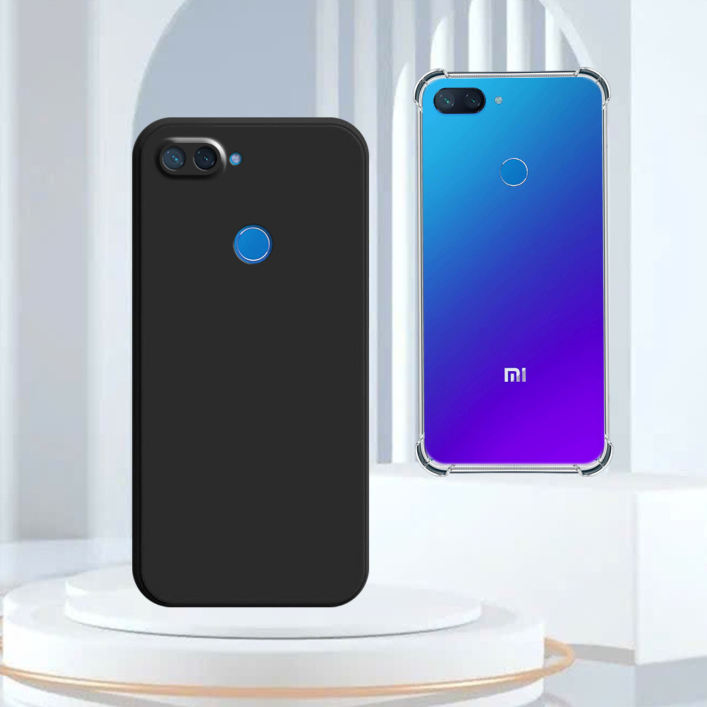 เคส Xiaomi Mi 8 / Mi 8 SE / Mi 8 Lite / MI S2, ฝาครอบด้านในกันกระแทก, tpu ยืดหยุ่นสีดํา