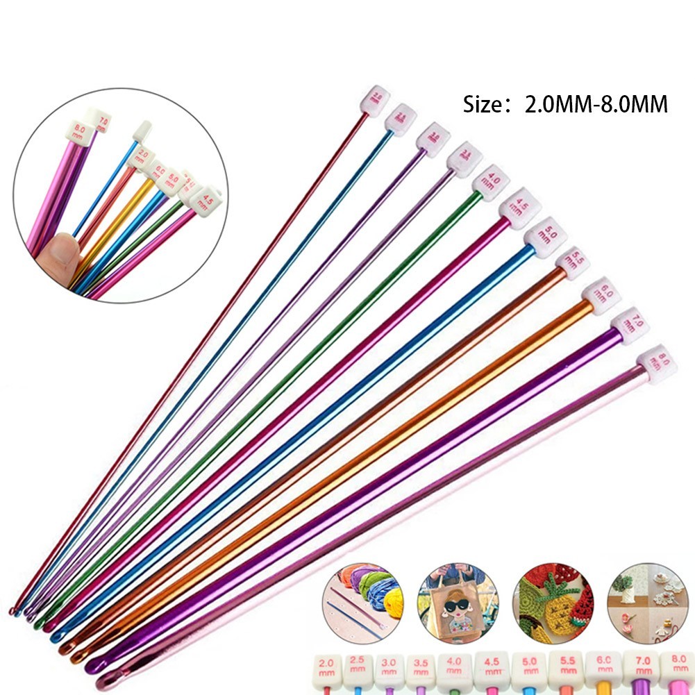 [ES]1PCS 2MM-8MM ยาว Tunisianอัฟกานิสถานโครเชต์ตะขออลูมิเนียมเข็มถัก 10.6 ” – โปรปัง