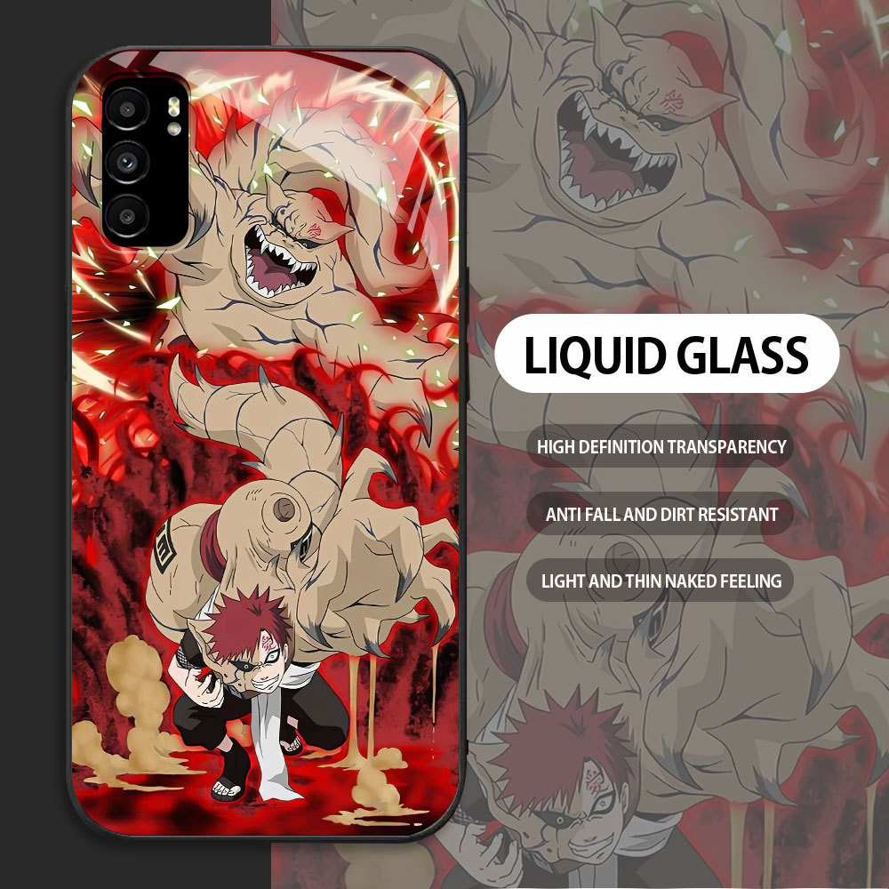 OPPO Reno 2z 2f 3 4 5 6 7 8 8T Z 11 LITE 12 F F27 F25 PRO 5G A93 A94  เคสกระจก กาอาระ จากนารูโตะ ขอบ