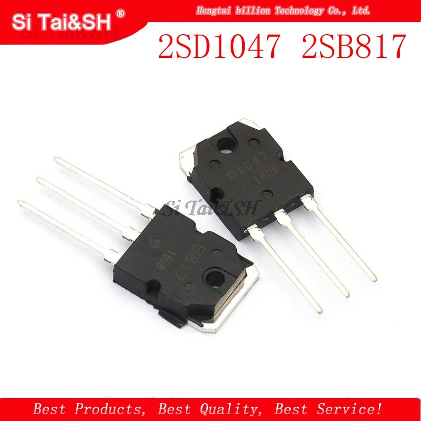5PCS 2SD1047 ถึง 247 D1047 ถึง 3P ทรานซิสเตอร์พลังงาน 2SB817 B817
