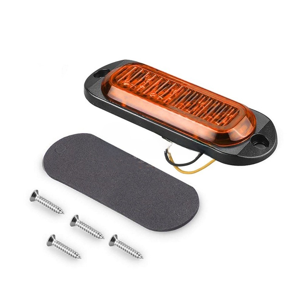 พร้อมสต็อก4LED Truck Trailer Side Marker Lights Amber Red White Blue Green Turn Signal