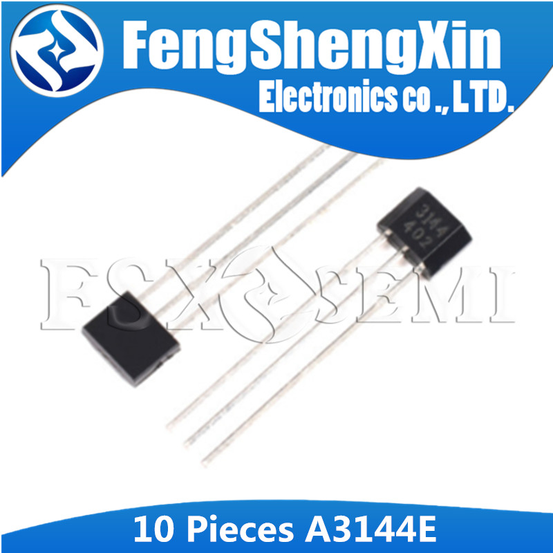 10 ชิ้น/ล็อต A3144 A3144E A3144EUA OH3144E 44E 3144 TO-92S Hall Effect Sensor