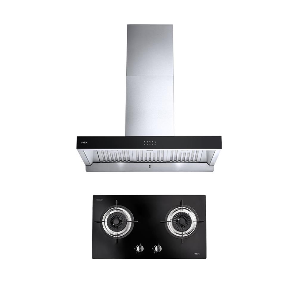 HomePro เตาฝัง+เครื่องดูดควัน  V712M+K632BFX90 แบรนด์ MEX