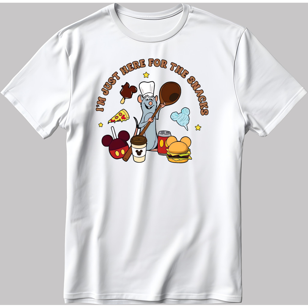 Pixar Ratatouille Little Chef Remy Short Sleeve White-Black Men / Mens De08