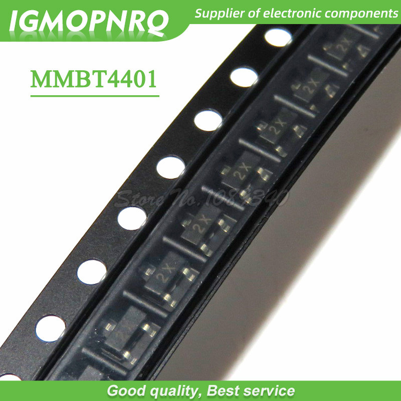 100 ชิ้น MMBT4401 MMBT4401LT1G 4401 600mA 40V SOT 23 NPN SMD ทรานซิสเตอร์