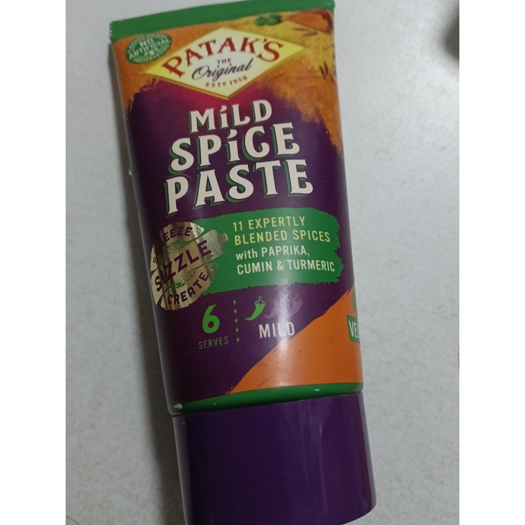 PATAKS Mild Indian Spice Paste * SQUEEZY TUBE * 135g UK INDIAN FOOD IMPORT