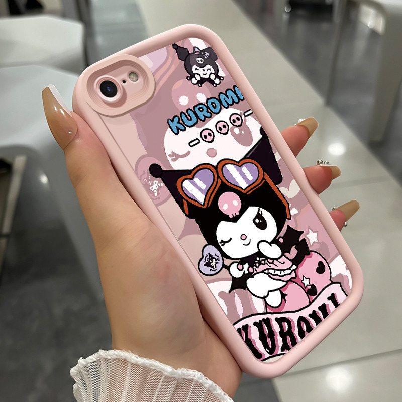 เคสสำหรับ iPhone 6 Plus 6s Plus 7 Plus 8 Plus SE 2020 X Xr Xs Max เคสโทรศัพท์กระต่ายสามสีซิลิโคนกันกระแทก