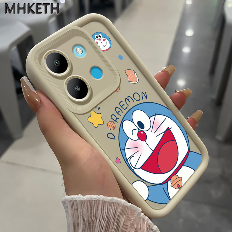 MHKETH เคสสำหรับ Infinix Smart 7 Smart 7 HD เคสโทรศัพท์ซิลิโคนรูปแมวหุ่นยนต์การ์ตูนน่ารัก