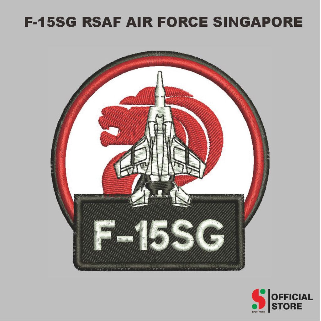 SPORT-719 PATCH F-15SG RSAF AIR FORCE SINGAPORE คอมพิวเตอร์โลโก้ EMBROIDERY
