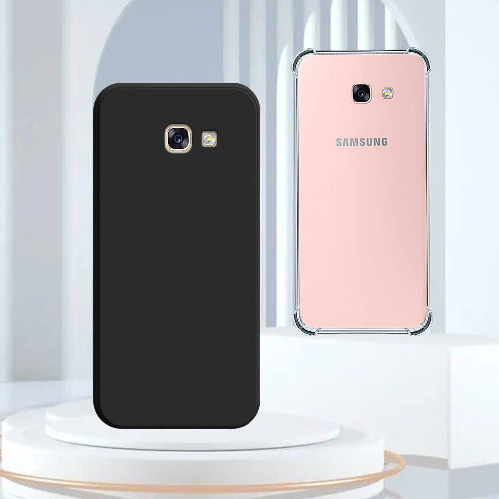 เคส Samsung A3 2017 / A5 2017 / A7 2017 ฝาครอบด้านในกันกระแทก tpu ยืดหยุ่นสีดํา