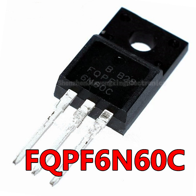 10PCS FQPF6N60C ถึง 220 6N60C 6N60 TO220 FQPF6N60 TO 220F ใหม่ MOS FET ทรานซิสเตอร์