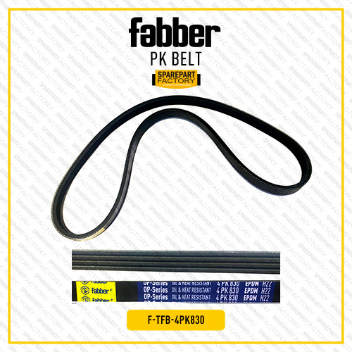 Fanbelt Fanbelt V เข็มขัดไดชาร์จ สายพานพัดลม Toyota Corolla Old 4PK830 FABER
