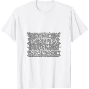 90s Casual Fashion Short Sleeve Simon & Garfunkel - เสื้อยืด Sound Of Silence