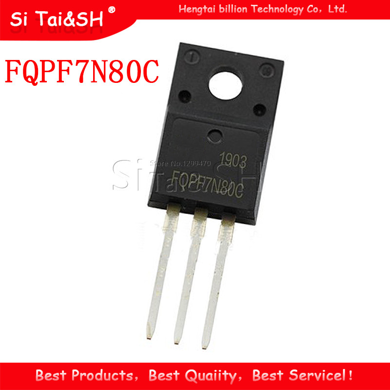 10pcs FQPF7N80C ถึง 220F FQPF7N80 ถึง 220 7N80 7N80C 800V 7A ใหม่เดิม