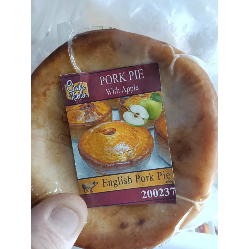 CHEF'S KITCHEN * WITH APPLE * Homemade XL English Pork Pies 3 PACK 400g x3 = 1.2kg