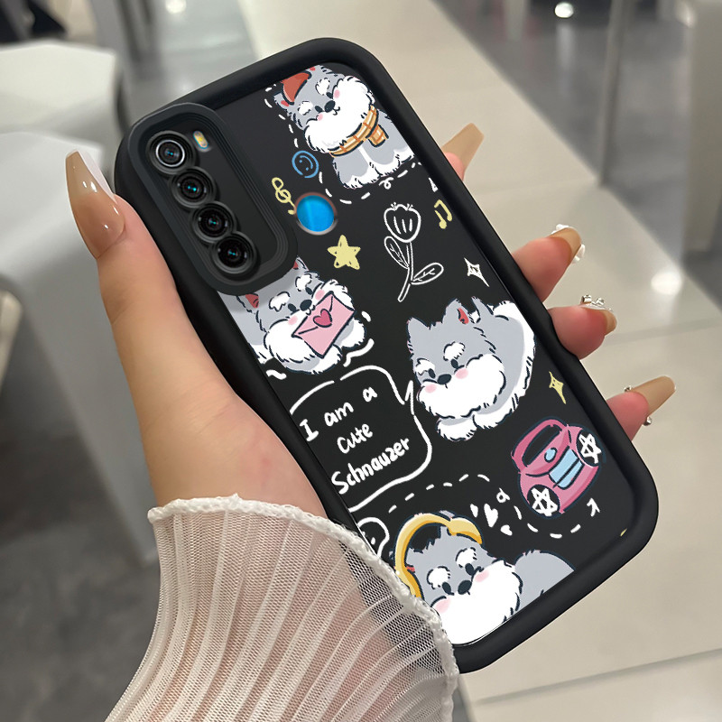เคสสำหรับ Xiaomi Redmi Note 8 Note 8 Pro 8T เคสโทรศัพท์สุนัขแมวสามสีซิลิโคนกันกระแทก
