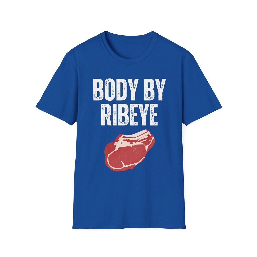Body By Ribeye เสื้อยืดตลกแบบลายสเต็ก สำหรับคนชอบทานเนื้อ