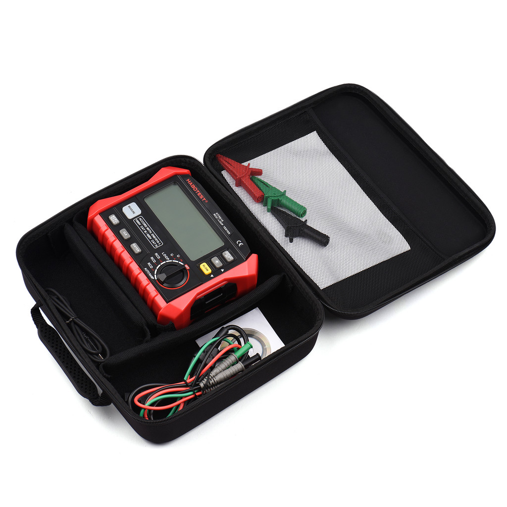 JOYD HABOTEST HT5910 4.7 นิ้ว LCD Digital Resistance Meter Leakage Switch Tester RCD/Loop 1000 ข้อมู